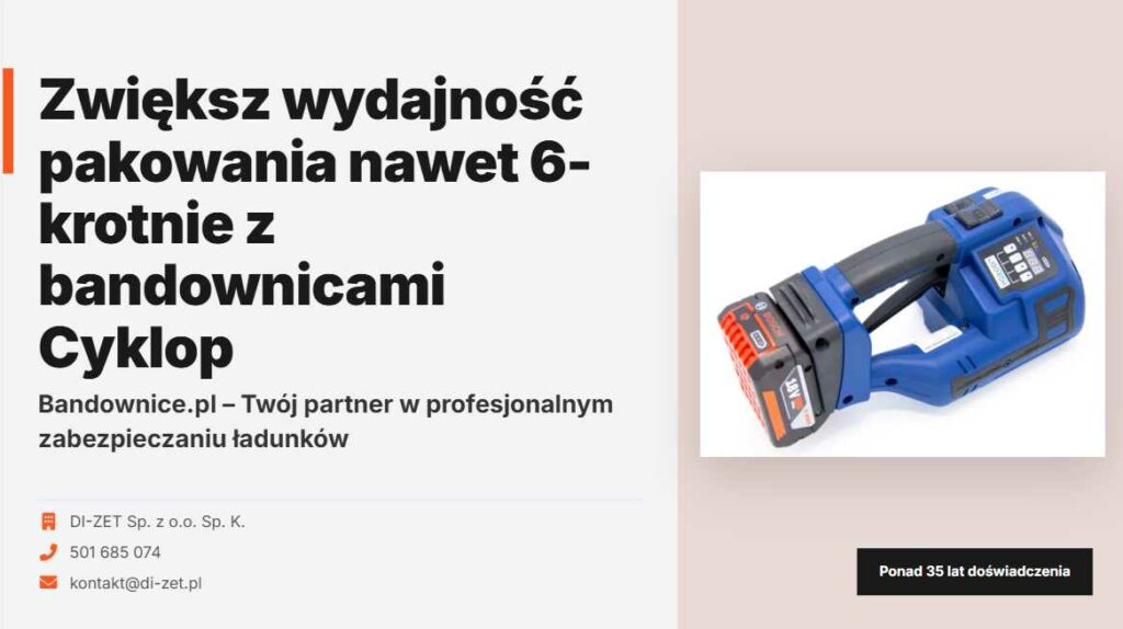 Zwiększ wydajność pakowania i oszczędzaj! Poznaj bandownice akumulatorowe Cyklop