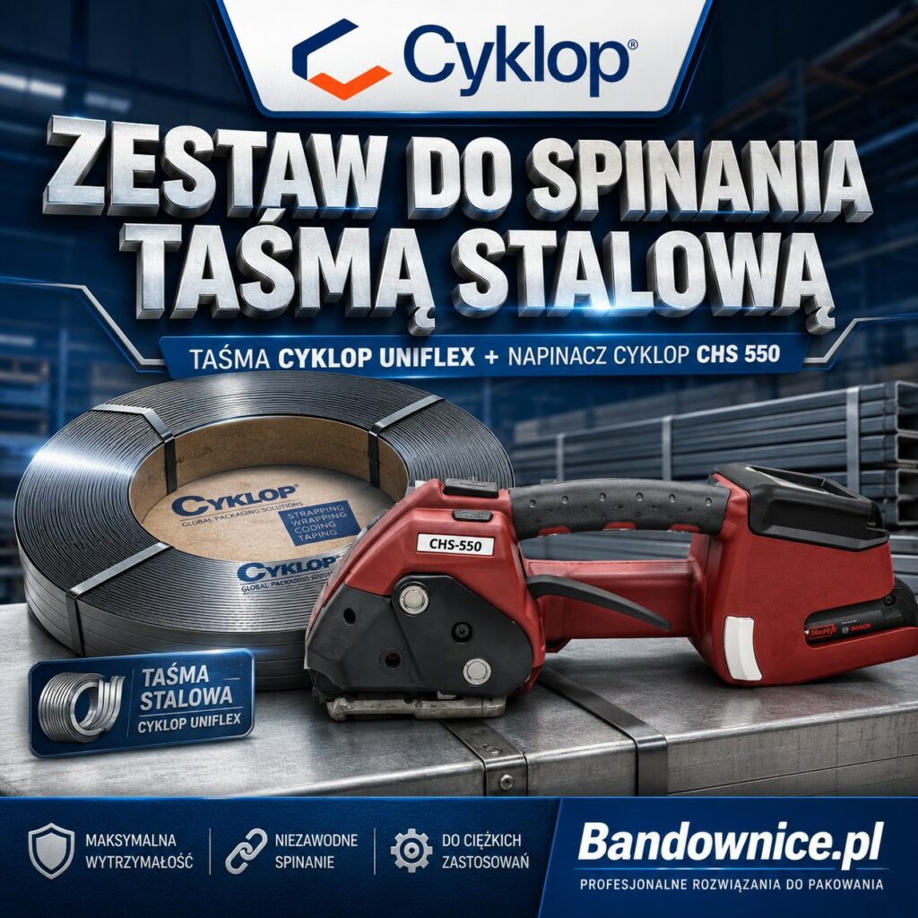 Zestaw Cyklop do spinania taśmą stalową